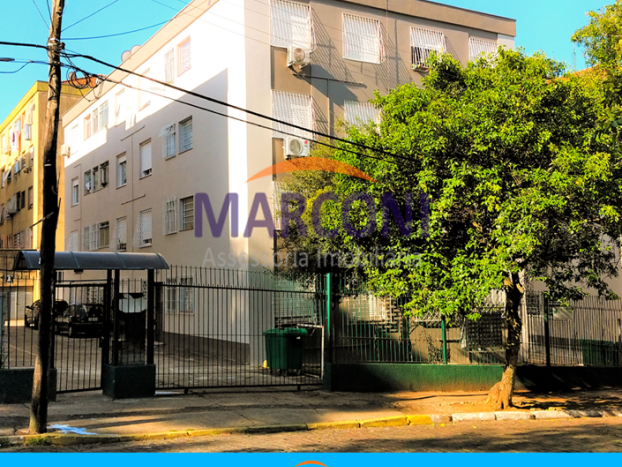 ALUGA-SE - R$ 600,00 com condomínio e IPTU incluídos. ÓTIMO apartamento TÉRREO, JK, com cozinha, área de serviço e banheiro, no Condomínio Januária, Jardim Leopoldina, Porto Alegre.